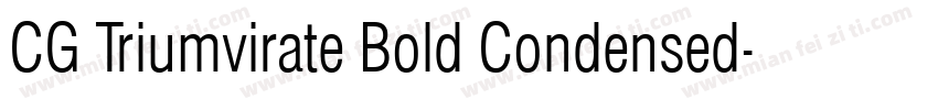 CG Triumvirate Bold Condensed字体转换